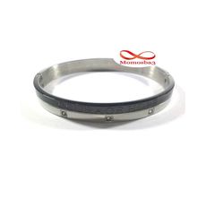 Bracelet Courage Hope En Acier Inoxydable Argenté + Noir avec 3 pierres au meilleur prix au Maroc
