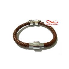 Bracelet Cuir MARRON Avec Pendentif 2 Tête De Mort Fermoir Magnétique (Argenté) au meilleur prix au Maroc