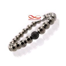 Agate Boulles Cuivre + Cristal Noir Unisex au meilleur prix au Maroc