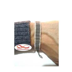 Bracelet Fil GRIS Et Acier Inoxydable Argenté Unisex (Réglable) au meilleur prix au Maroc
