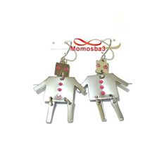 Boucles D’oreilles - Argenté Pierres ROSE au meilleur prix au Maroc