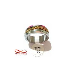 Bague En Acier Inoxydable Taille (20) au meilleur prix au Maroc