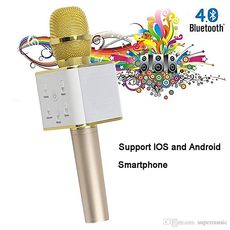 NOUVEAU Q7 Bluetooth sans fil karaoke microphone haut-parleur portable Micro USB Lecteur KTV au meilleur prix au Maroc