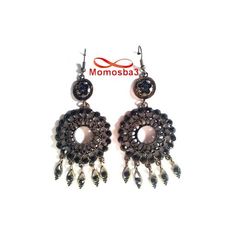 Boucles D’oreilles Femme - BRONZE Pierres Noir au meilleur prix au Maroc