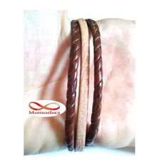 Bracelet Cuir Tressé MARRON Unisex au meilleur prix au Maroc