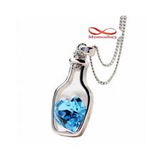 Chaîne Avec Pendentif Cœur BLEU Pour Femme au meilleur prix au Maroc
