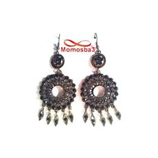 Boucles D’oreilles Femme - BRONZE Pierres Noir au meilleur prix au Maroc