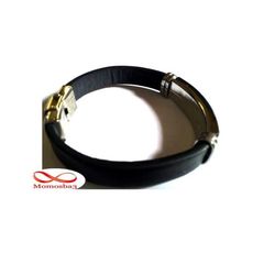 Bracelet Cuir Noir Et Acier Inoxydable (Réglable) au meilleur prix au Maroc
