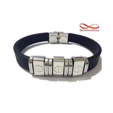 Bracelet En Silicon Et Acier Inoxydable (Réglable) au meilleur prix au Maroc