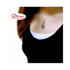 Chaîne Avec Pendentif Cœur BLEU Pour Femme au meilleur prix au Maroc