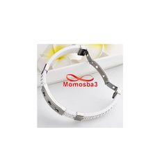 Bracelet En Acier Inoxydable Argenté Et Silicone BLANC (Réglable) au meilleur prix au Maroc