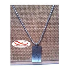 CHAINE AVEC PENDENTIF SCORPION (PLAQUE MILITAIRE) - ACIER INOXYDABLE au meilleur prix au Maroc