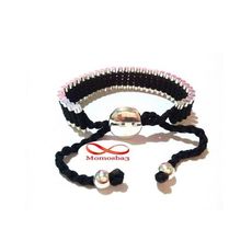 Bracelet Fil Noir Et Acier Inoxydable Argenté Unisex (Réglable) au meilleur prix au Maroc