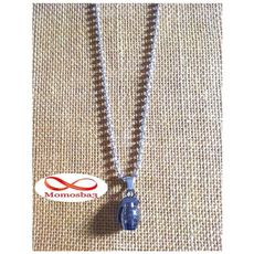 Chaîne Argenté Avec Pendentif Grenade Noir - Acier Inoxydable au meilleur prix au Maroc