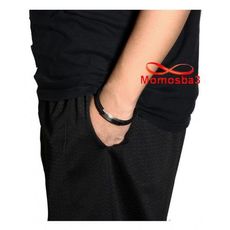 Bracelet En Silicone Noir + MARRON Et Acier Inoxydable Argenté (Réglable) au meilleur prix au Maroc