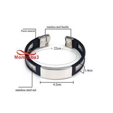 Bracelet En Acier Inoxydable Et Silicone Pour Homme (Réglable) au meilleur prix au Maroc