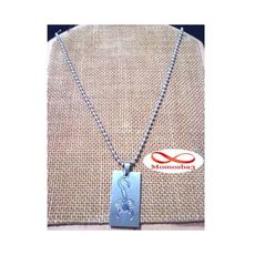 CHAINE AVEC PENDENTIF SCORPION (PLAQUE MILITAIRE) - ACIER INOXYDABLE au meilleur prix au Maroc
