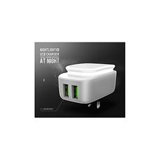 A2205 Double USB Chargeur Mural Avec LED Lumière Pour Universal au meilleur prix au Maroc