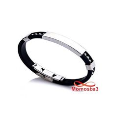 Bracelet En Silicone Et Acier Inoxydable - (Réglable) au meilleur prix au Maroc