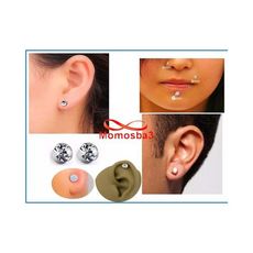 2 Boucles D'oreilles Aimant Magnétique Taille 6 - Unisex au meilleur prix au Maroc