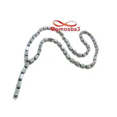 Collier Agate Pierres Carré + Perles Noir - Unisex au meilleur prix au Maroc