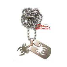 Chaine Maille Boule Avec Pendentif - Acier Inoxydable au meilleur prix au Maroc