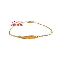 Bracelet Plume En Acier Inoxydable DORE Pour Femmes au meilleur prix au Maroc