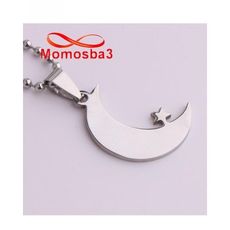 Chaine Avec Pendentif Crescent Et Star En Acier Inoxydable - Unisex au meilleur prix au Maroc