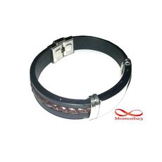 Bracelet En Acier Inoxydable Et Silicone + Cuir MARRON (Réglable) au meilleur prix au Maroc