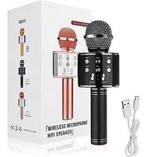 Microphone Karaoké sans fil Bluetooth NOIR au meilleur prix au Maroc