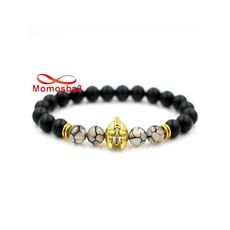 Agate Pierres Naturelle Avec Pendentif GLADIATOR DORE - élastique au meilleur prix au Maroc