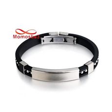Bracelet En Silicone Et Acier Inoxydable - (Réglable) au meilleur prix au Maroc