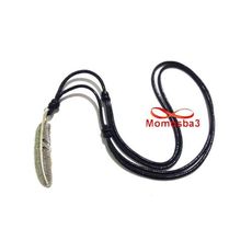 Collier Fil Noir Réglable Avec Pendentif Plume A la Mode - Unisex au meilleur prix au Maroc