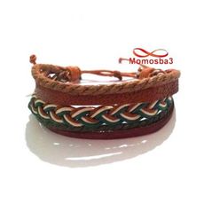 Bracelet Torsadé Cuir Et Fil Réglable - Unisex au meilleur prix au Maroc