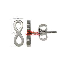 2 Boucles D'oreille Infinity En Acier Inoxydable au meilleur prix au Maroc