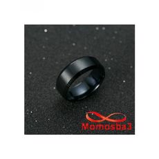 Bague En Acier Inoxydable Noir Taille (8) - Unisex au meilleur prix au Maroc