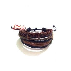 Bracelet Torsadé Cuir Et Fil Ajustable Unisex au meilleur prix au Maroc