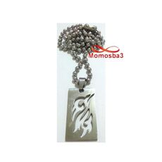 Chaine Maille Boule Avec Pendentif Unisex - Acier Inoxydable au meilleur prix au Maroc