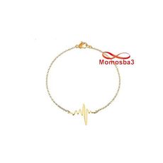 Bracelet Hearbeat En Acier Inoxydable DORE Pour Femmes au meilleur prix au Maroc