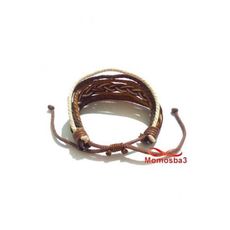 Bracelet Torsadé Cuir Et Fil Réglable Unisex au meilleur prix au Maroc