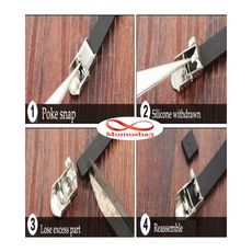 Bracelet En Silicone Et Acier Inoxydable - (Réglable) au meilleur prix au Maroc