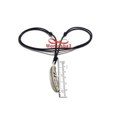 Collier Fil Noir Réglable Avec Pendentif Plume A la Mode - Unisex au meilleur prix au Maroc