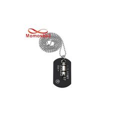 Chaine Maille Boule Avec Balle + Plaque Militaire En Acier Inoxydable (Noir) au meilleur prix au Maroc