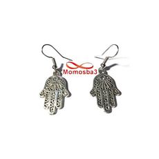 Boucles D’oreilles Main Fatma Argenté au meilleur prix au Maroc