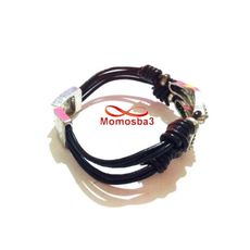 Bracelet Cuir Noir - Unisex au meilleur prix au Maroc