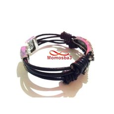 Bracelet Cuir Noir - Unisex au meilleur prix au Maroc