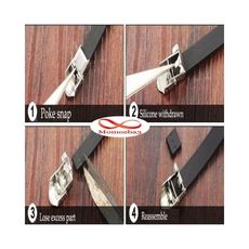 Bracelet En Acier Inoxydable Et Silicone (Réglable) au meilleur prix au Maroc