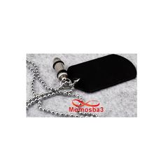 Chaine Maille Boule Avec Balle + Plaque Militaire En Acier Inoxydable (Noir) au meilleur prix au Maroc