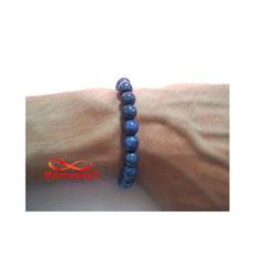 Agate Pierre Naturelle BLEU Et Noir - Unisex au meilleur prix au Maroc