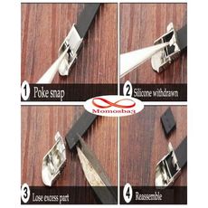 Bracelet En Acier Inoxydable Et Silicone + Cuir MARRON (Réglable) au meilleur prix au Maroc